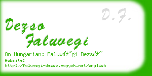 dezso faluvegi business card